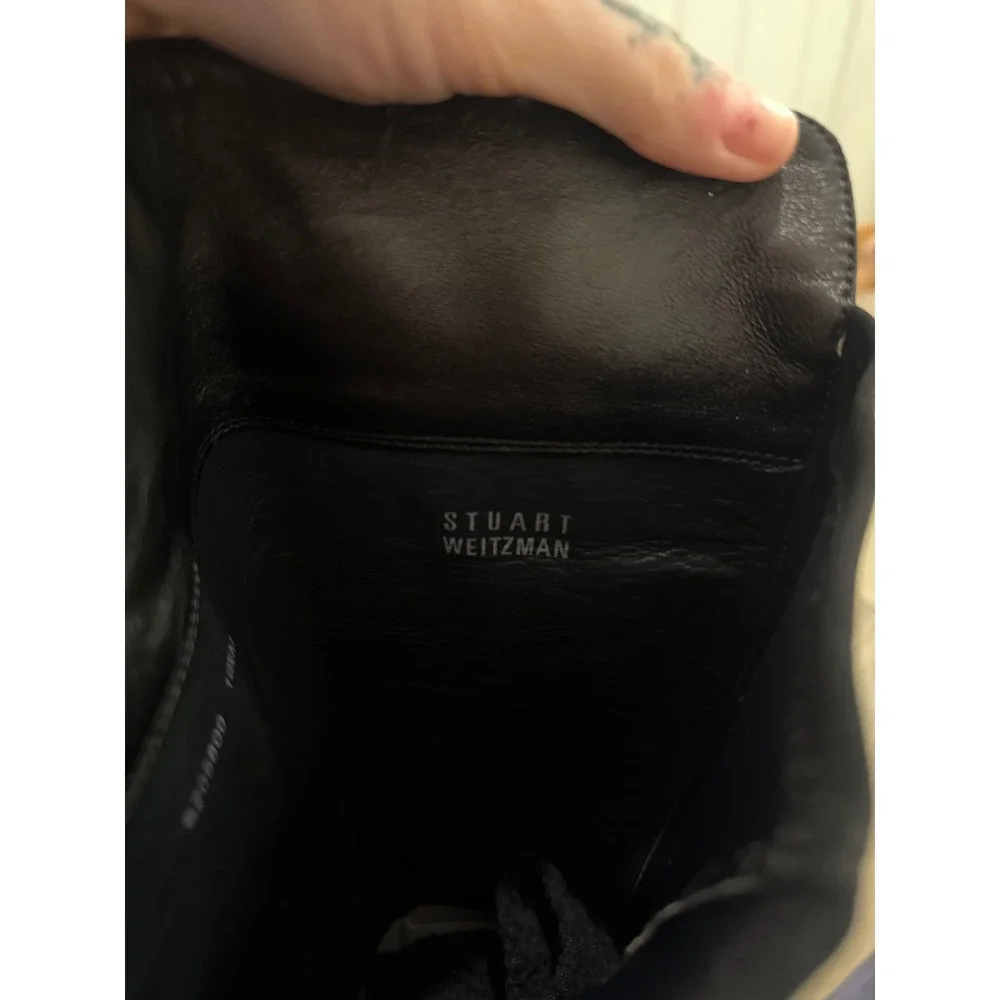 Stuart Weitzman 5050‎ Black Leather Over-The-Knee Boots Women's US Size 10.5B